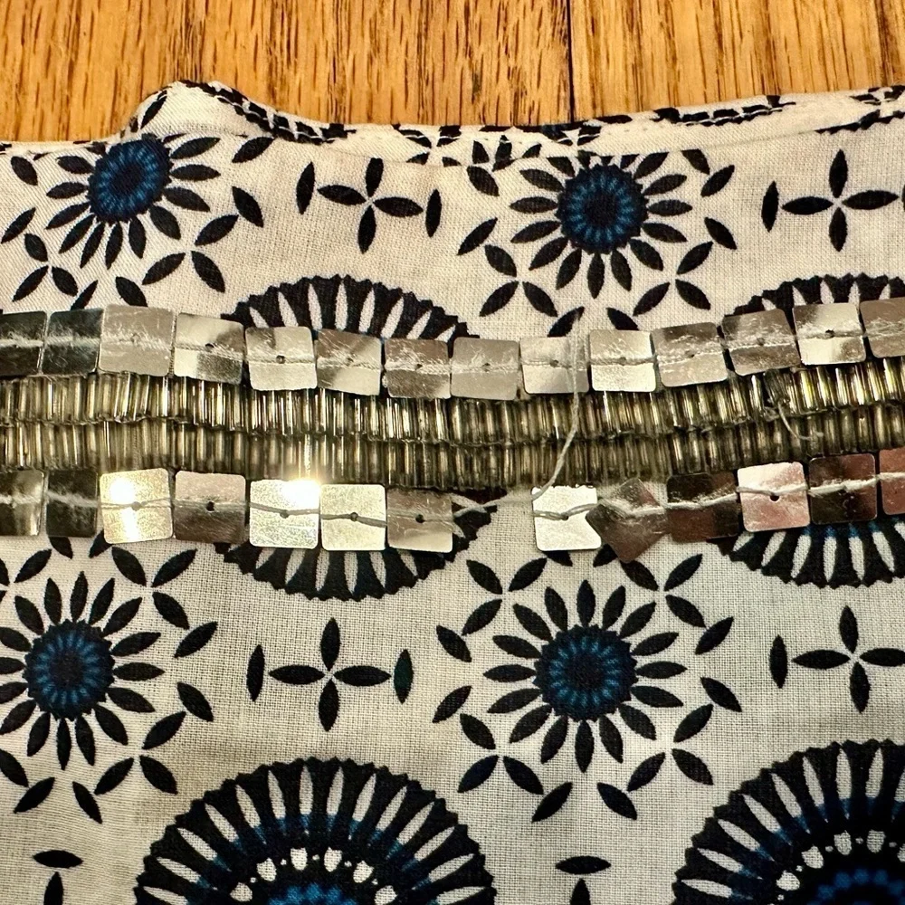 Tory Burch Maxi Skirt in Blue/White (Size 2)